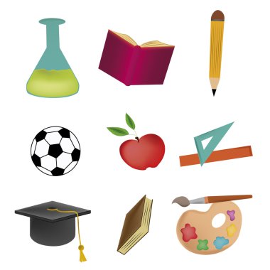 okul için beş simgeler