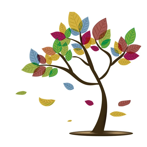 Fall's tree — Stock Vector