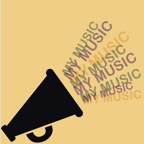 Music and megaphone — Stock Vector