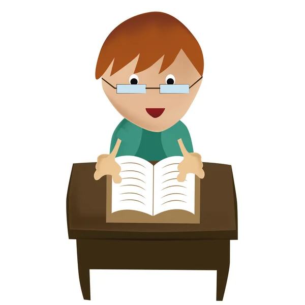 Reading a book — Stock Vector