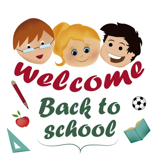 Welcome back to school — Stock Vector