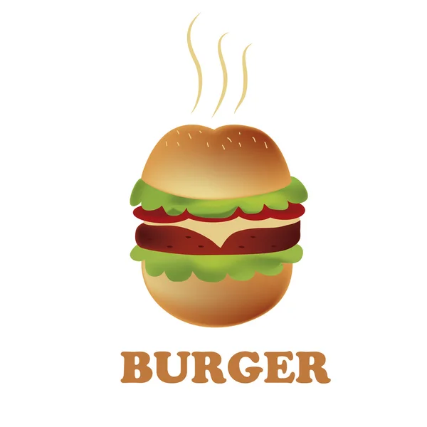 Hambúrguer delicioso — Vetor de Stock