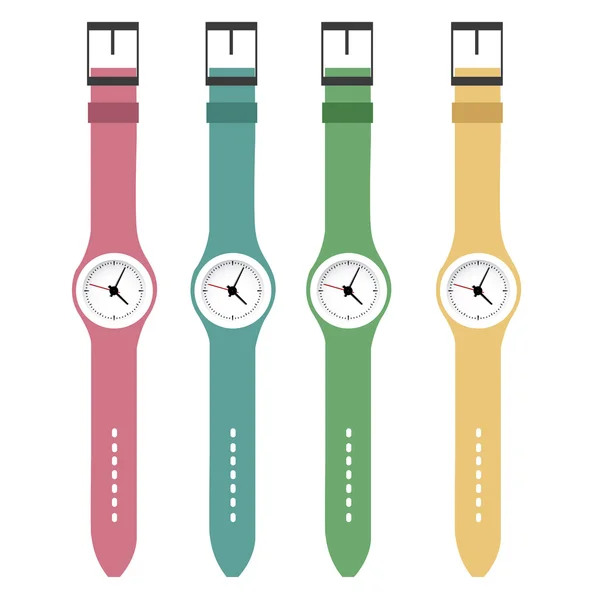 Cuatro relojes — Vector de stock