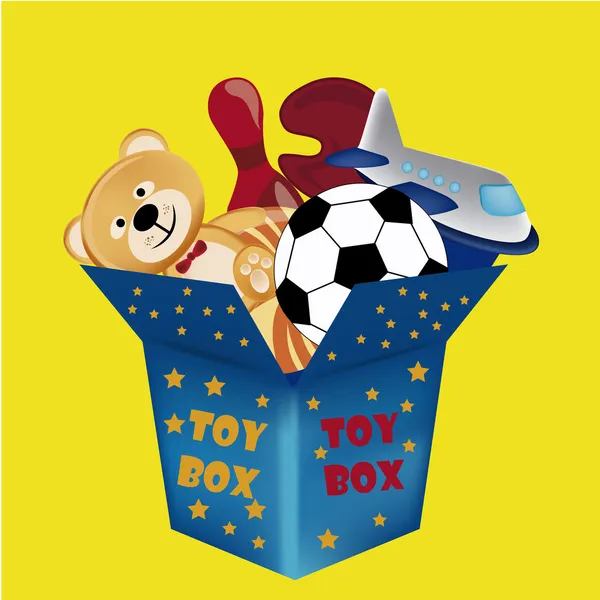 Caixa de brinquedo — Vetor de Stock