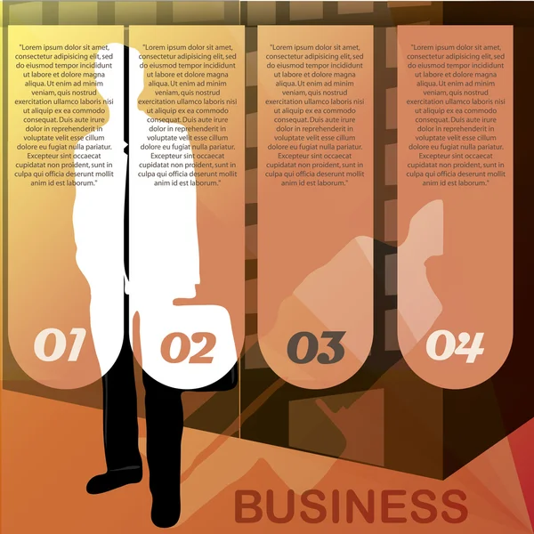 Homem de negócios infográfico —  Vetores de Stock