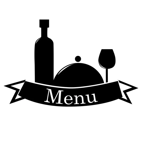 Silhouette del menu — Vettoriale Stock