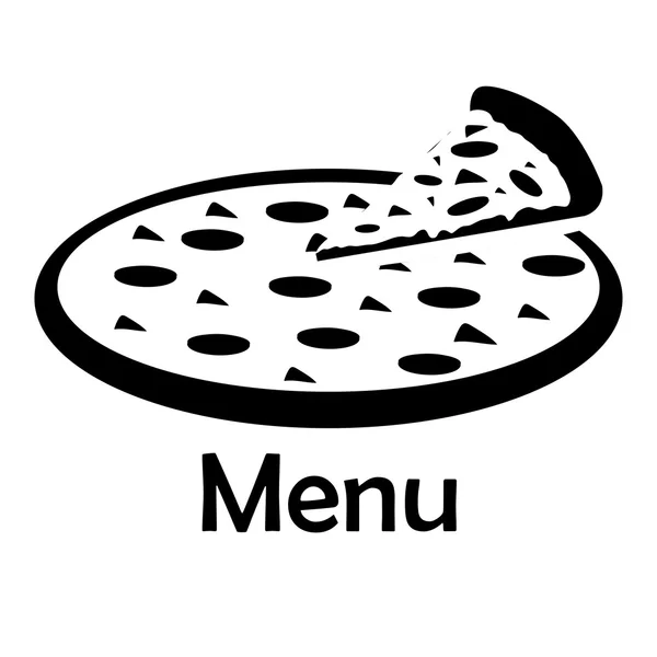 Silhouette d'une pizza — Image vectorielle
