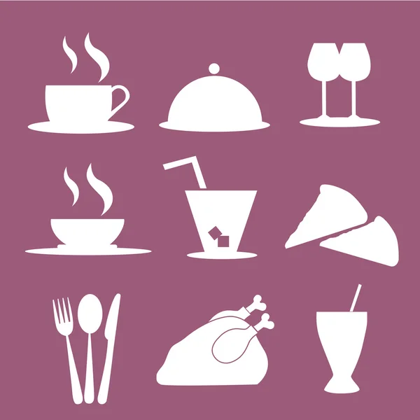 Silhouettes pour menu — Image vectorielle