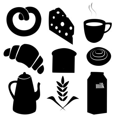 Kahvaltı için siluet