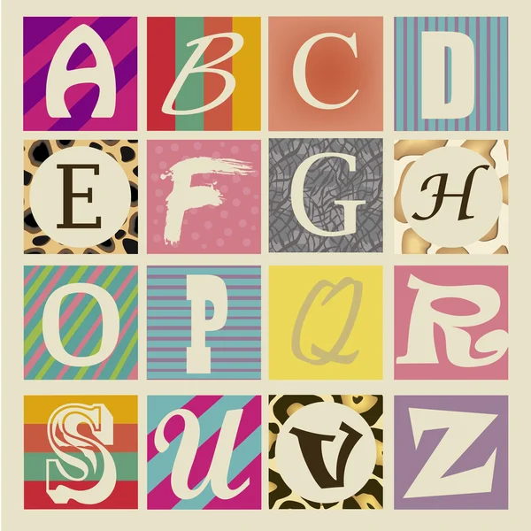 Lettres différentes — Image vectorielle