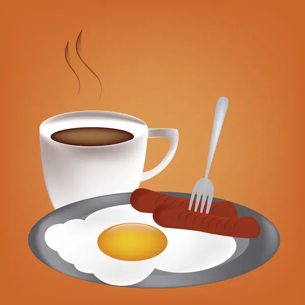 Desayuno sencillo — Vector de stock