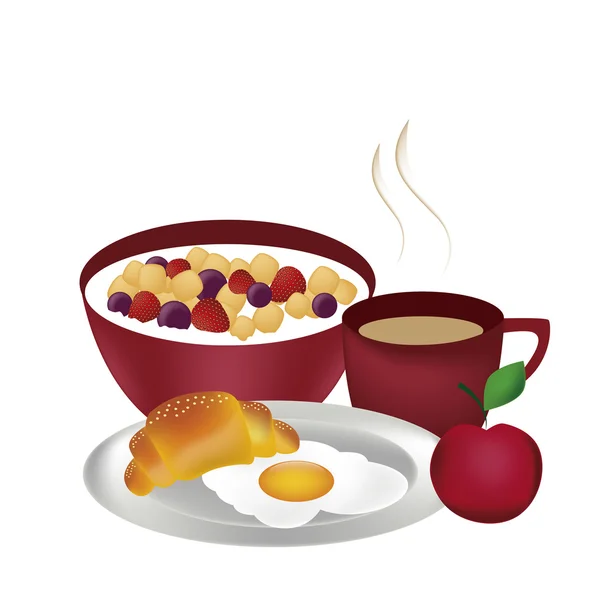 Petit déjeuner complet — Image vectorielle