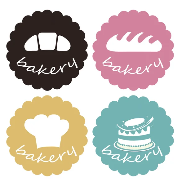 Four bakery icons — Stock Vector