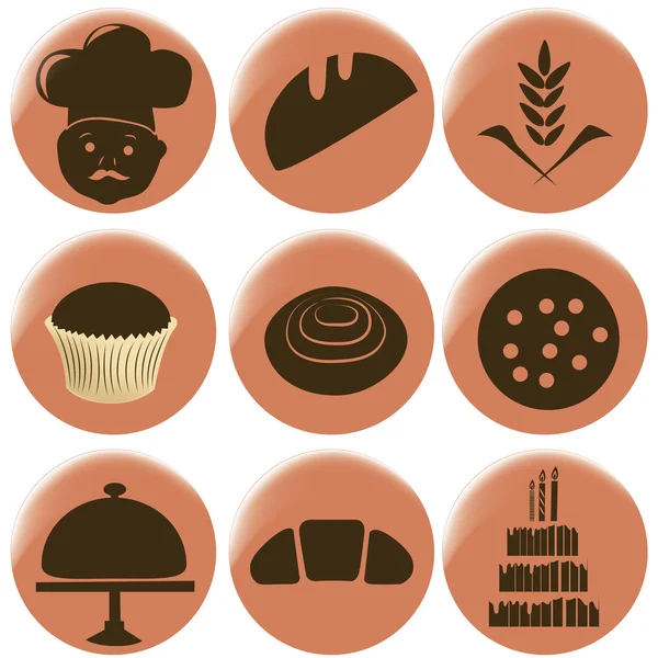 Bakery icons — Wektor stockowy