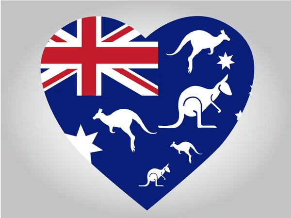 Australia heart — Stock Vector
