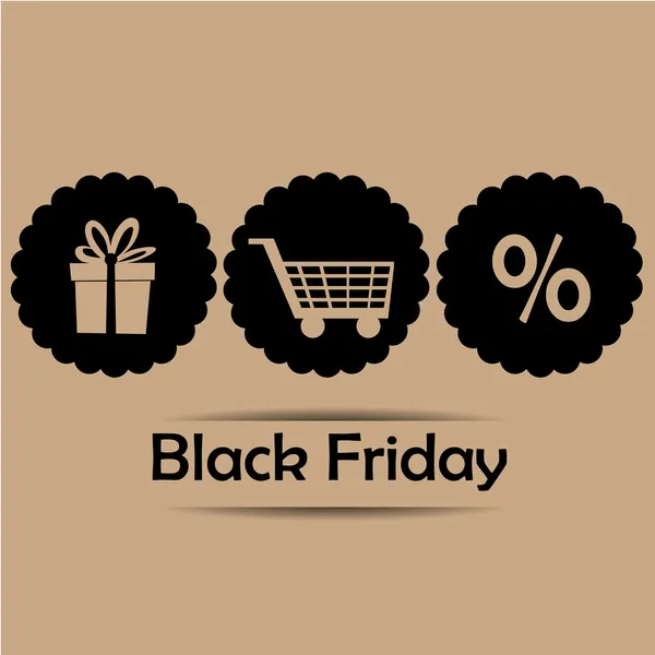 Three icons for black friday — Stock Vector