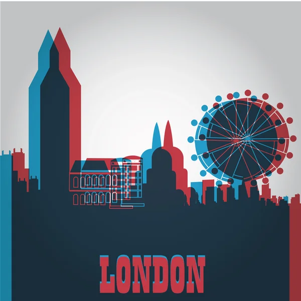 彩色的伦敦 — 图库矢量图片
