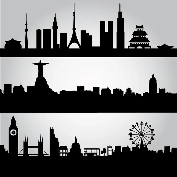 Grandes ciudades — Vector de stock