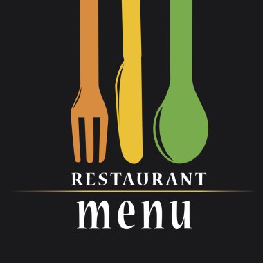 menü tasarımı ile mutfak eşyaları