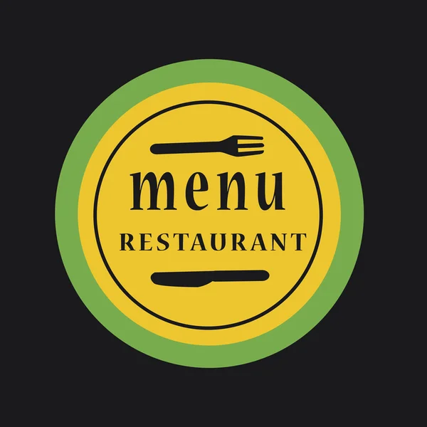 Design de menu coloré — Image vectorielle