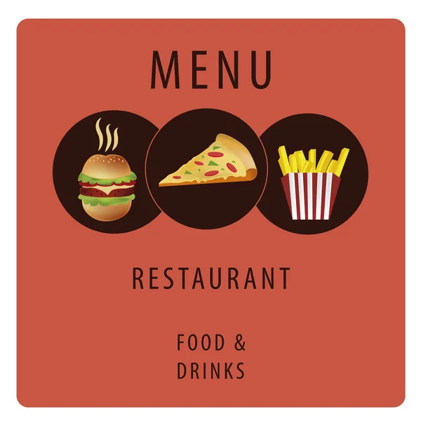 Fast food dla wygląd menu — Wektor stockowy