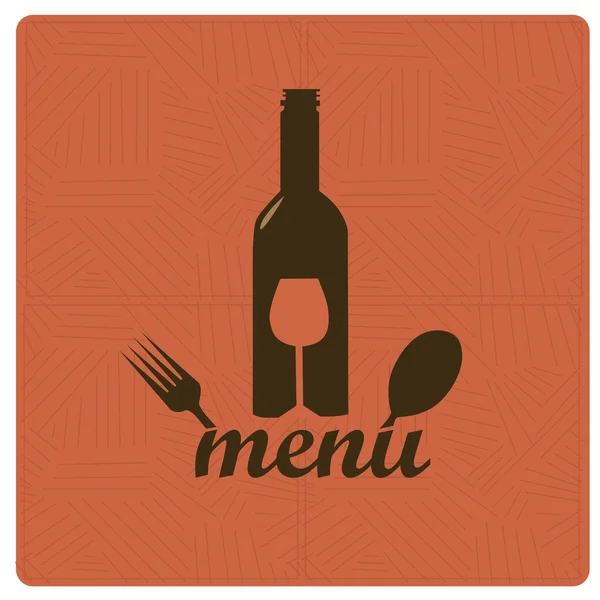 Diseño de menú con siluetas — Vector de stock