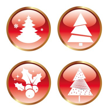 dört kırmızı simge