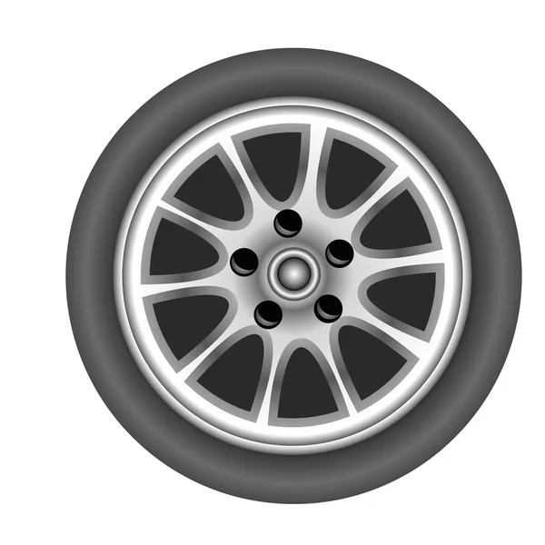 Grey tire — Stock Vector