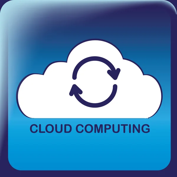 Il cloud computing — Vettoriale Stock