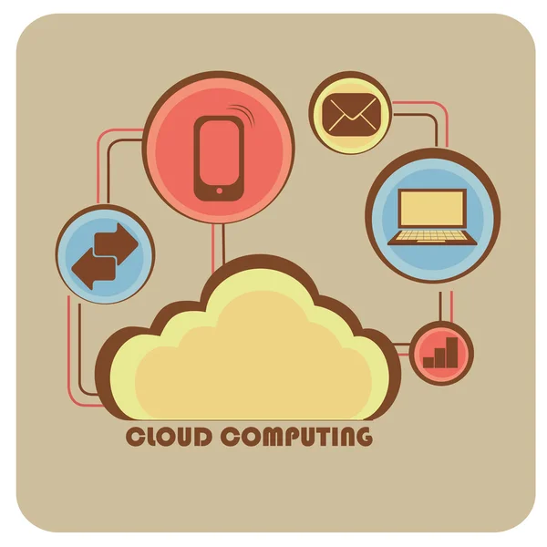 Computación en nube — Archivo Imágenes Vectoriales