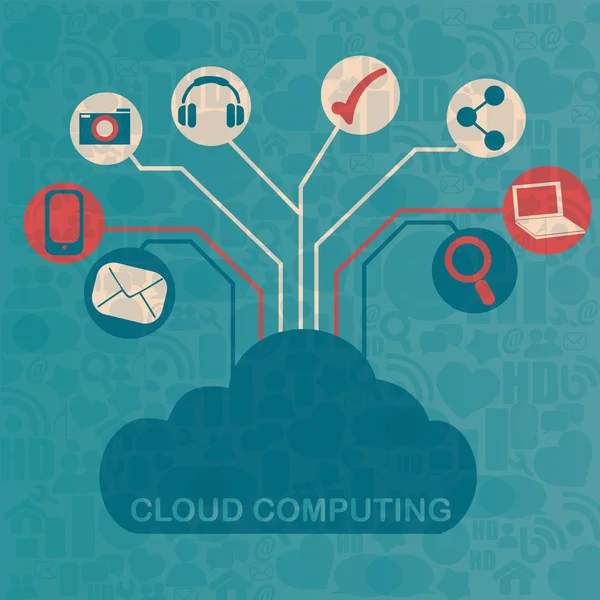 Computación en nube — Archivo Imágenes Vectoriales