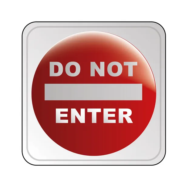 Do not enter signal — Stock Vector