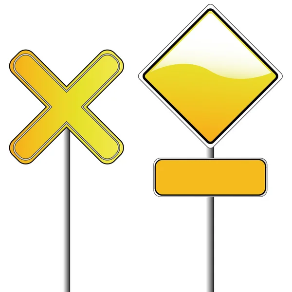 Two yellow signals — Stock Vector