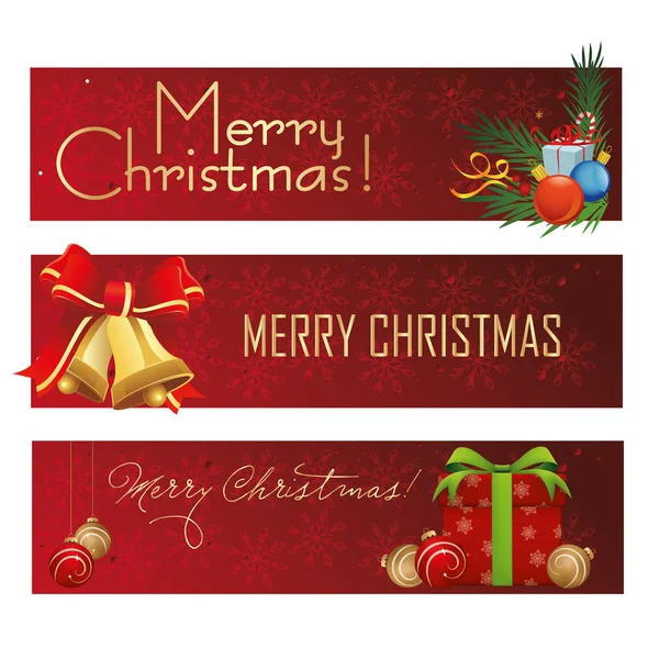 Merry christmas' banners — Stock Vector