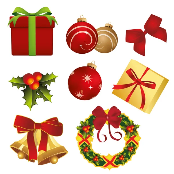 Christmas items — Stock Vector