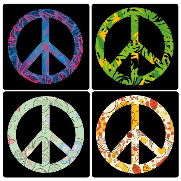 Peace symbols — Stock Vector