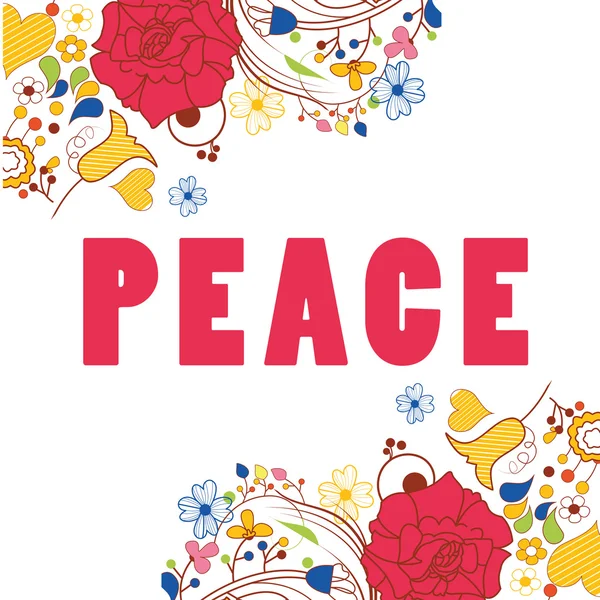 Peace card — Stock Vector