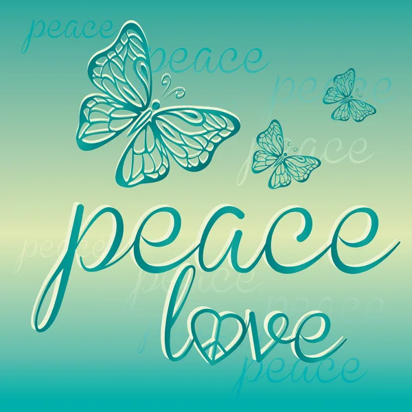 Papillons et paix — Image vectorielle