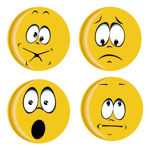 Yellow faces — Stock Vector