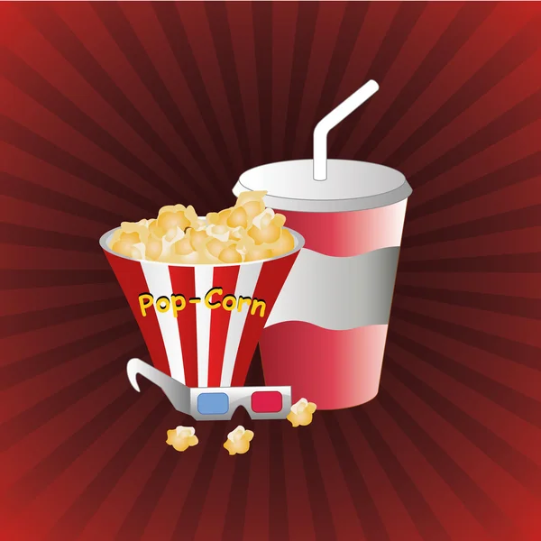 Fast food per il cinema — Vettoriale Stock