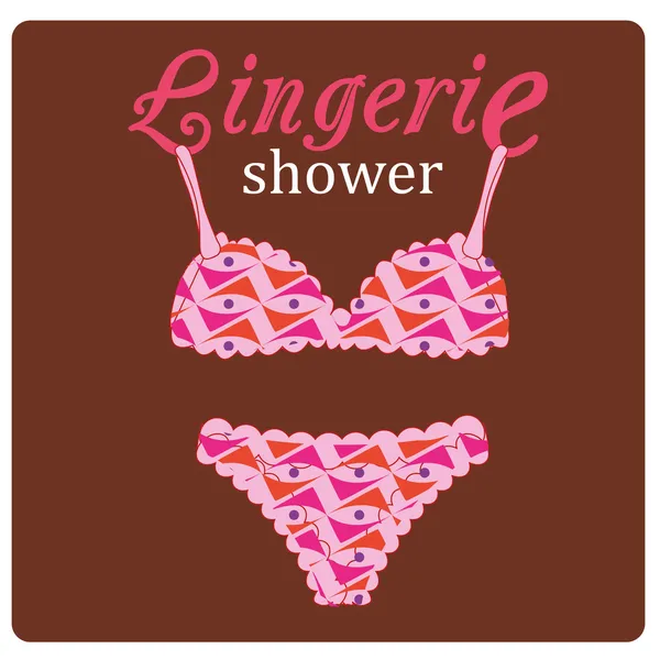 Lingerie shower - Stok Vektor