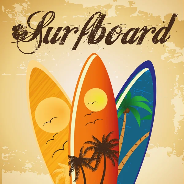 Surfplank — Stockvector