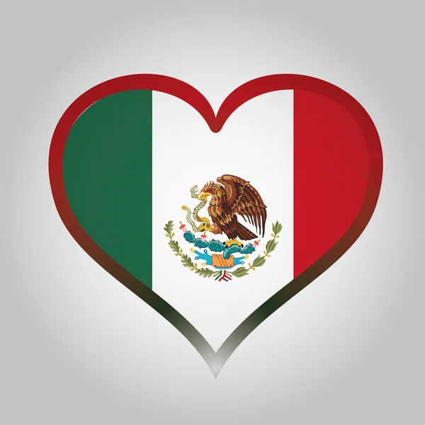 Corazón y bandera — Archivo Imágenes Vectoriales