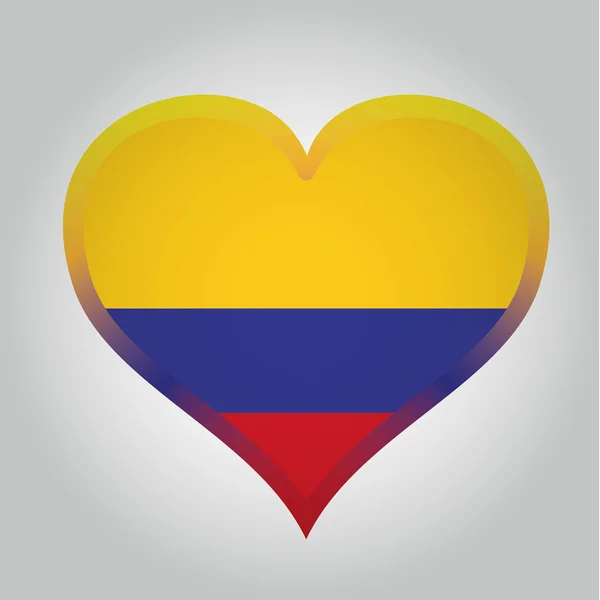 Corazón y bandera — Archivo Imágenes Vectoriales