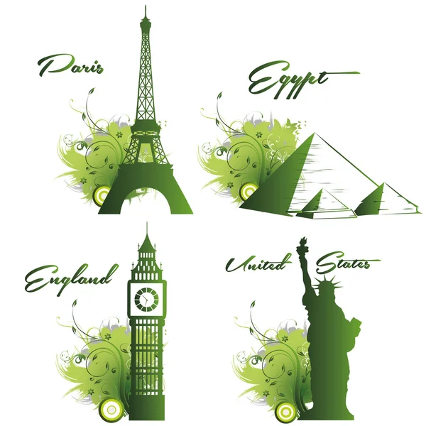 Around the world — Stock Vector