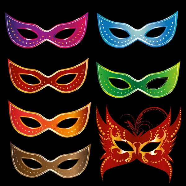 Máscaras de carnaval — Vector de stock