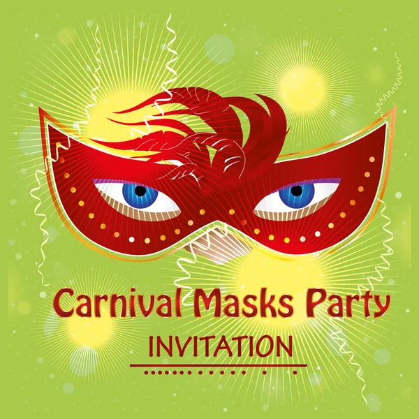 Máscaras de carnaval — Vector de stock