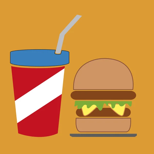 Fast food — Stock Vector