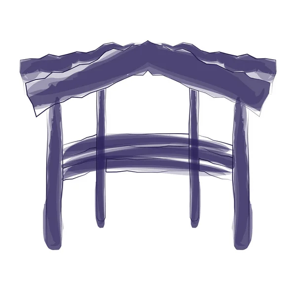 Isolée Texture Colorée Mangeoire Icône Illustration Vectorielle — Image vectorielle