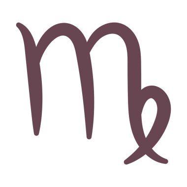 İzole edilmiş başak burcu işaret sembolü Vektör